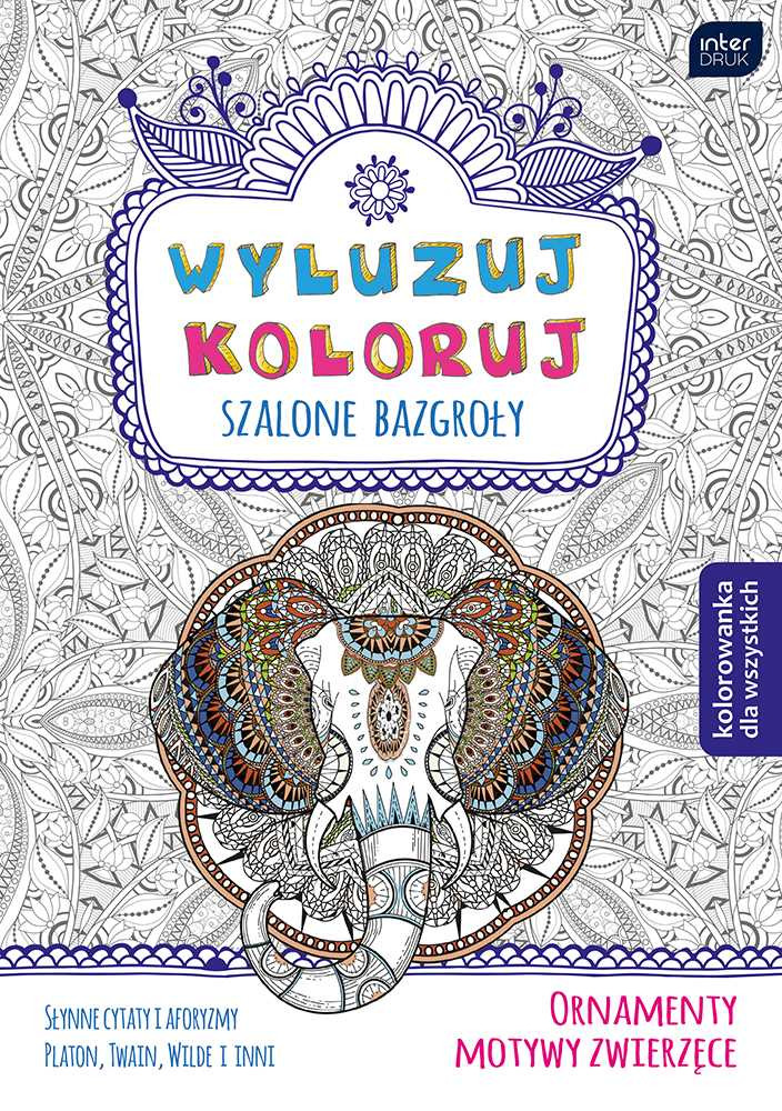 Kolorowanka dla dorosłych B5/32 Wyluzuj mix 4 wzory (7200) Interdruk